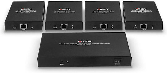 Lindy 4 Port Cat.6 HDMI 4K60 Extender HDMI Splitter 38262