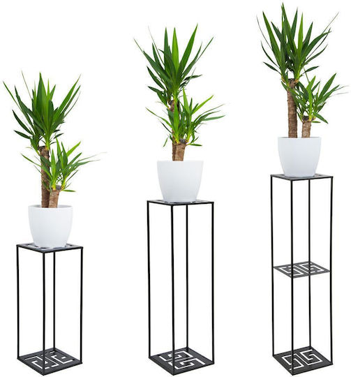 Modern Standing Flower Stand 100cm Black
