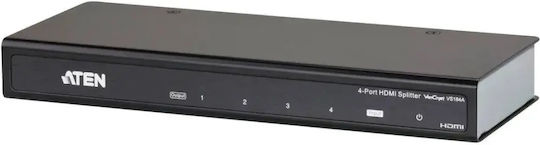 Splitter HDMI Aten VS184A De La 1x HDMI F La 4x HDMI F Până La 15m Până La Rezoluție Ultra HD Suport 3D 1 Dispozitiv