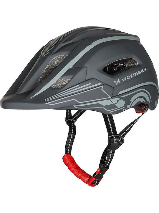 Wozinsky Kinderfahrrad- / Rollerhelm Vollgesicht für Stadtfahrrad Grau