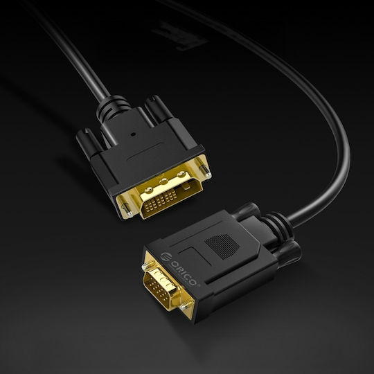 Orico Cable DVI-D male - VGA female 5m Μαύρο XD-DITV