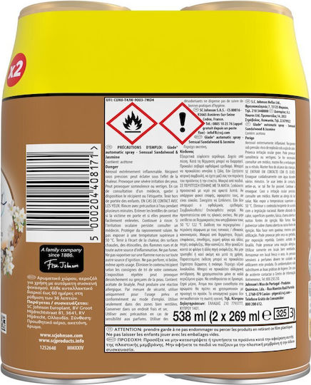 Raumdüfte Spray Sandelholz & Jasmin Nachfüllung 2x269ml