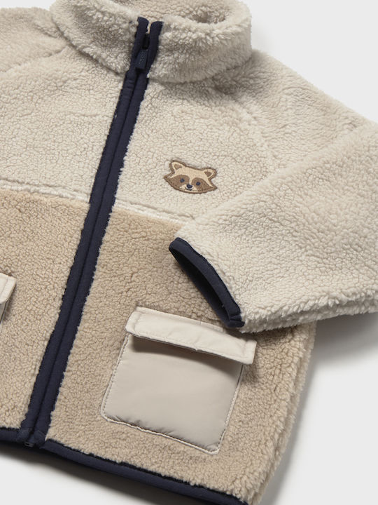 Kinder-Strickjacke Pelzige Graue