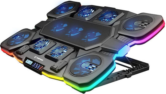 Rampage S50 Glacier Pad de Răcire pentru Laptopuri de până la 17" cu 11 Ventilatoare și Iluminare