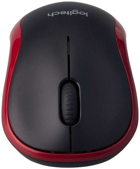 Logitech M185 (910-002237) Kabellos Mini Maus Black/Red