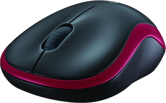 Logitech M185 (910-002237) Kabellos Mini Maus Black/Red