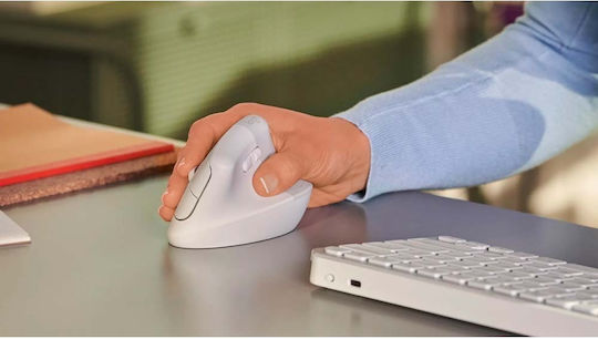 Logitech Lift Безжичен Ергономичен Vertical Мишка Бял