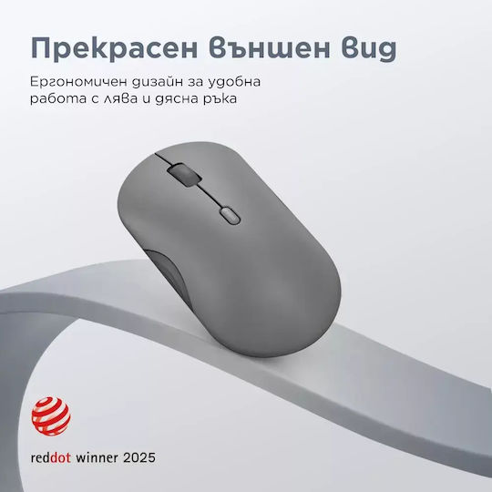 Lenovo 350 Ασύρματο Bluetooth Vertical Ποντίκι Γκρι