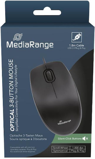MediaRange MROS212 Cu fir Mouse Negru