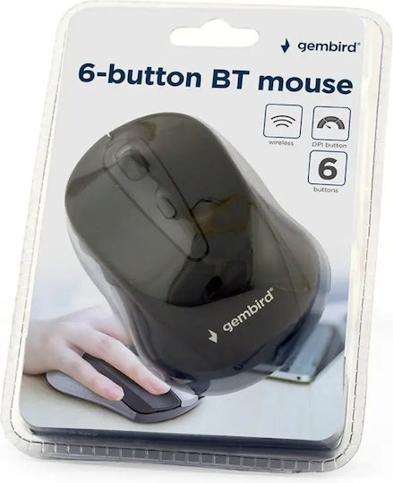 Gembird MUSWB2 Ασύρματο Bluetooth Ποντίκι Μαύρο