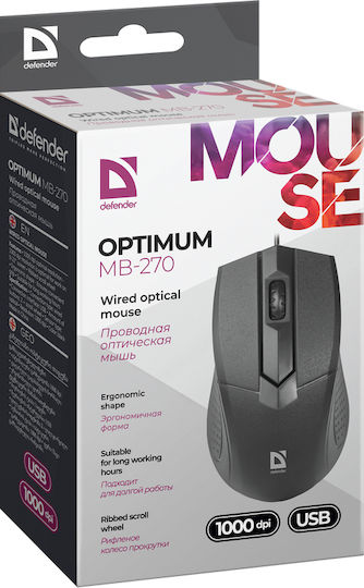 Defender Optimum MB-270 Wired Mouse Black