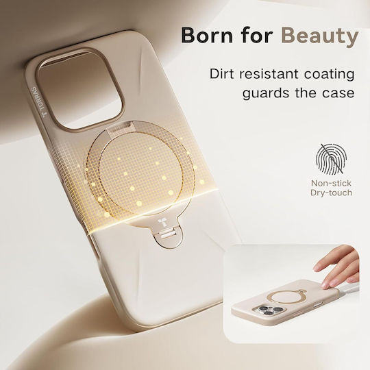 Θήκη Torras Ostand Spin Fusion Magsafe Kickstand Desert Gold Iphone 16 Pro Max