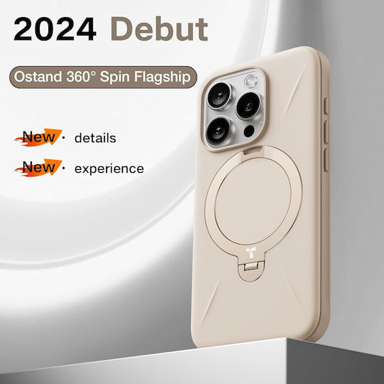 Θήκη Torras Ostand Spin Fusion Magsafe Kickstand Desert Gold Iphone 16 Pro Max