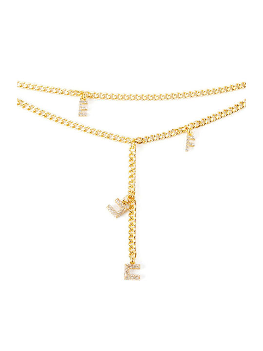 Elisabetta Franchi Златно Гривна за глезен от Мед Elisabetta Franchi Златно Гривна за глезен от Мед