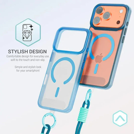Apokin Back Cover Σιλικόνης με Λουράκι Διάφανο (iPhone 15)