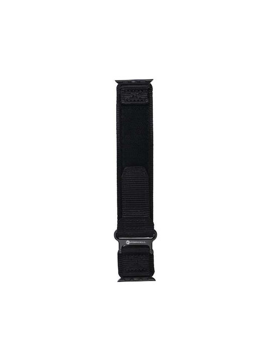 Forcell F-design Каишка Текстил Черен (Apple Watch 42/44/45/49 мм)