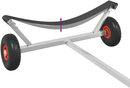Vidaxl Adjustable Boat Trailer Pneumatic Tires Silver