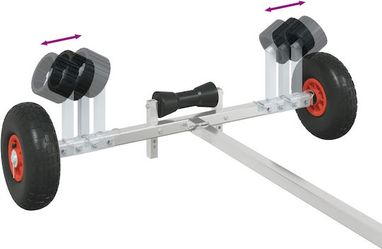 Vidaxl Adjustable Boat Trailer Pneumatic Tires Silver