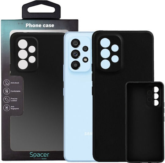 Spacer Back Cover Silicon 1.5mm Negru (Galaxy A53)