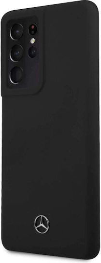 Mercedes-Benz Silicone Line Задна корица Силикон Черен (Galaxy S21 Ultra 5G)