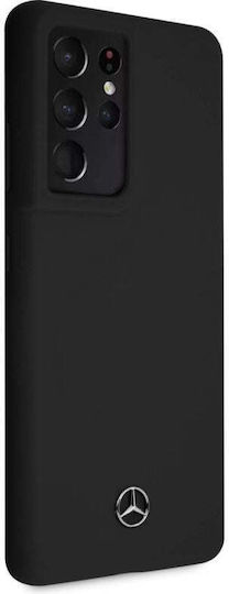 Mercedes-Benz Silicone Line Задна корица Силикон Черен (Galaxy S21 Ultra 5G)