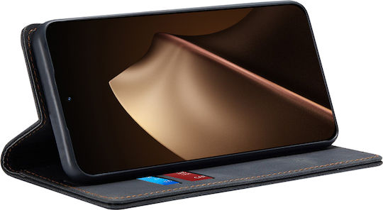 Techsuit Confy Cover Buchen Sie Synthetisches Leder / Silikon Schwarz (Xiaomi 15T Pro)