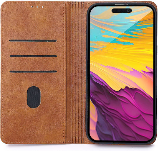 Smart Book Σιλικόνης / Δερματίνης Καφέ (Redmi Note 15)