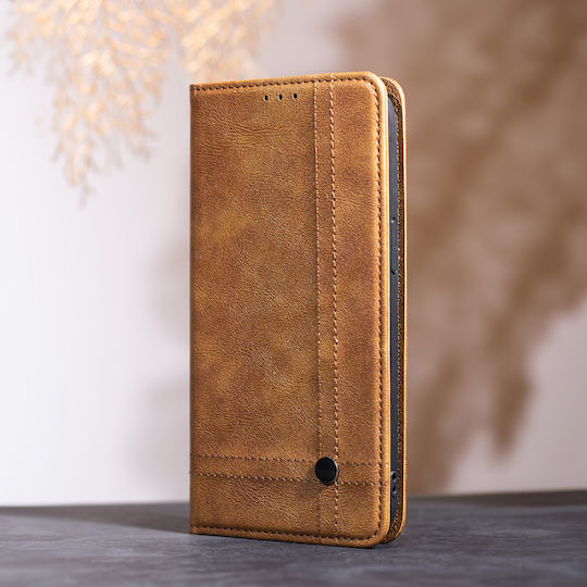 Smart Book Σιλικόνης / Δερματίνης Καφέ (Redmi Note 15)