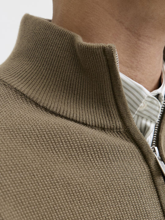 Men's Knitted Cardigan Stone Gray