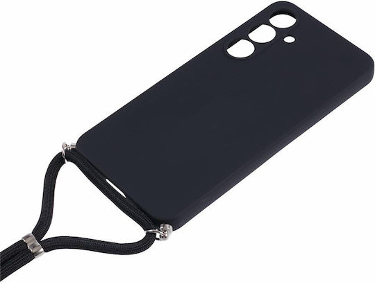 Hurtel Back Cover Σιλικόνης / Πλαστικό με Λουράκι Μαύρο (Galaxy A17Oppo A17)