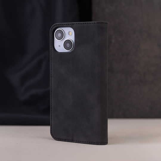 Smart Книга Изкуствена кожа / Силикон Черен (iPhone 13)