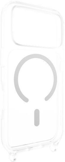 Mageasy Roar M With Lanyard Umschlag Rückseite Silikon mit Band Transparent (iPhone 17 Pro)