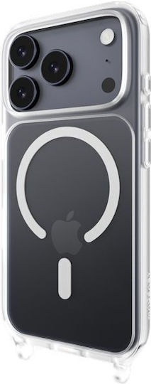 Mageasy Roar M With Lanyard Umschlag Rückseite Silikon mit Band Transparent (iPhone 17 Pro)