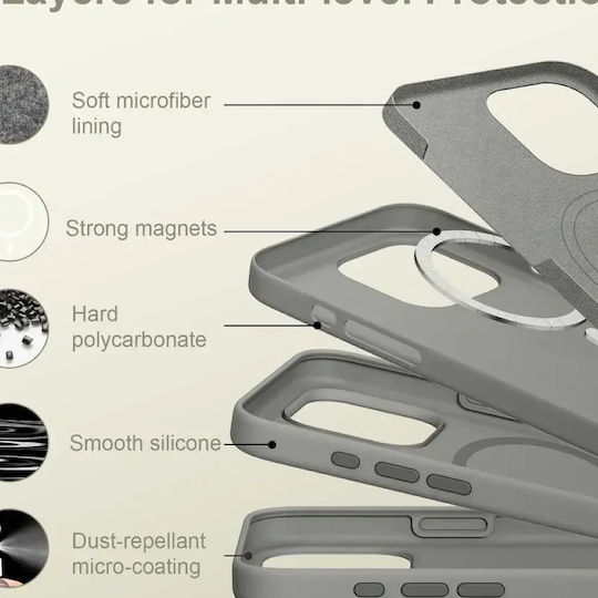 Tech-Protect Back Cover Silicon Gri (iPhone 17 Pro Max)