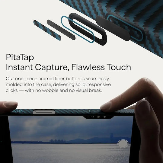 Pitaka Ultra-slim Back Cover Aramid Fiber / Πλαστικό 1mm Μαύρο (iPhone 17 Pro Max)