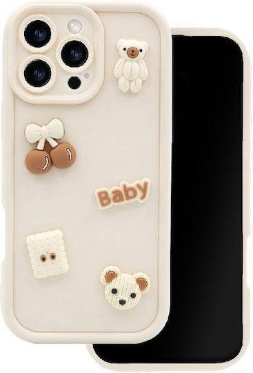Bear Back Cover Σιλικόνης Μπεζ (Redmi Note 15)