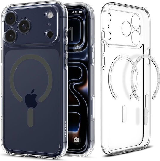 Spigen Ultra Hybrid MagFit Back Cover Πλαστικό / Σιλικόνης Clear Graphite (iPhone 17 Pro)