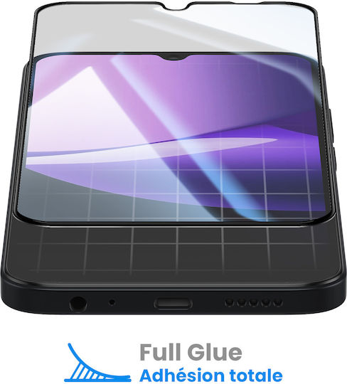 Avizar Displayschutzfolie Xiaomi Redmi 15c Voll Leim Gehärtetes Glas Schwarz Transparent