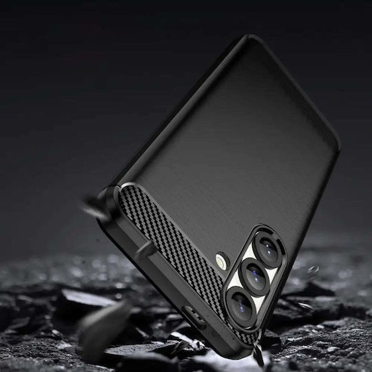Hurtel Carbon Back Cover Σιλικόνης Μαύρο (Redmi A5)
