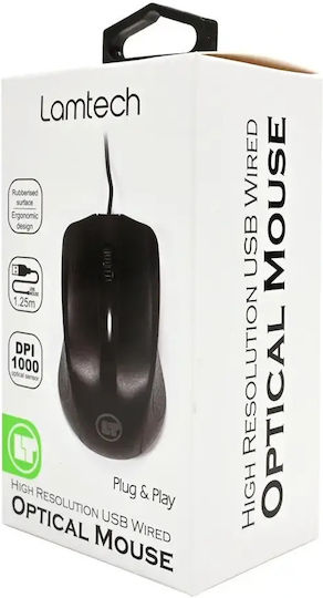 Lamtech LAM021202 Mouse Cu Fir Negru