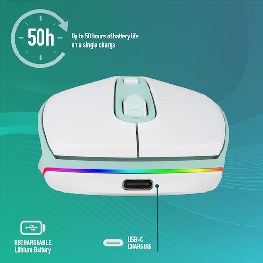 NGS Multimode Smog Kabellos Bluetooth Maus Weiß