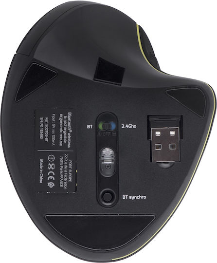 Port Designs 900706-BT Kabelloses Ergonomisches Bluetooth Mäuse Schwarz
