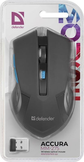 Defender Accura MM-275 RF Ασύρματο Ποντίκι Black/Blue