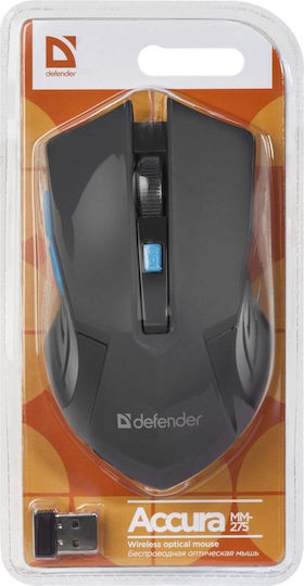 Defender Accura MM-275 RF Ασύρματο Ποντίκι Black/Blue