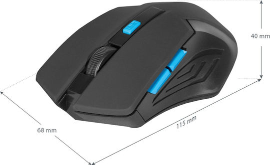 Defender Accura MM-275 RF Ασύρματο Ποντίκι Black/Blue