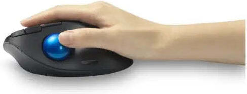 Kensington Pro Fit Ergo Tb450 Wireless Ergonomic Bluetooth Mouse with Trackball Gray