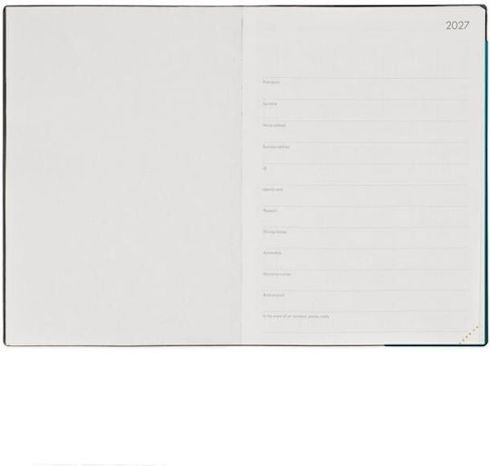 Legami Milano Daily Agenda 2027 Turquoise 17x24cm
