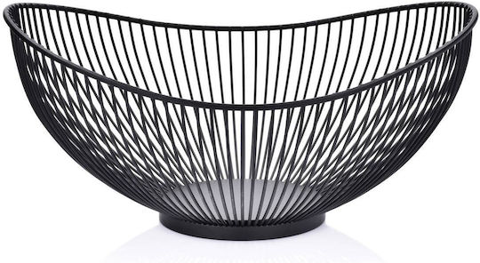 Duka Servierschale Rund Metall Schwarz mit Durchmesser 30,5 cm