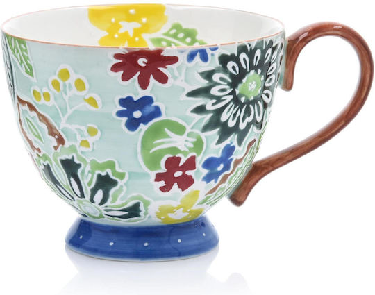 Duka Kaffe Tasse Keramik Blau 350ml