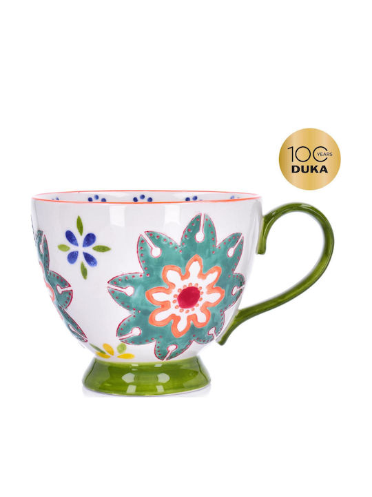Duka Ceramic Green Coffee Cup 400ml